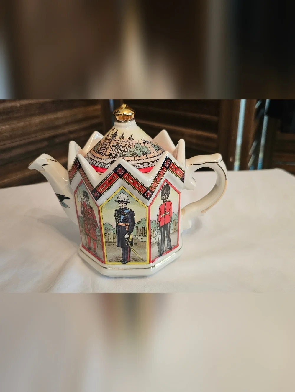 Vintage 80s James Sadler Tower of London Teapot Personnel of the Tower